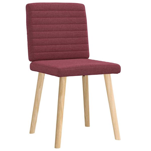 vidaXL Chaises à manger lot de 2 rouge bordeaux tissu