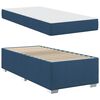 vidaXL Cadre de lit avec matelas Bleu 90 x 190 cm tissu