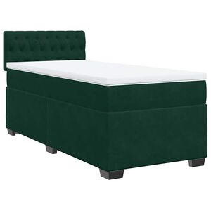 vidaXL Sommier &agrave; lattes de lit avec matelas Vert fonc&eacute; 100x200 cm