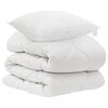 vidaXL Couette avec oreiller 2 pi&egrave;ces Blanc Microfibre