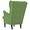 vidaXL Fauteuil vert clair velours