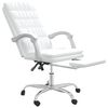 vidaXL Fauteuil inclinable de bureau Blanc Similicuir