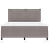 vidaXL Lit &agrave; ressorts avec matelas Taupe 180 x 200 cm tissu