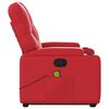 vidaXL Fauteuil inclinable de massage Rouge Similicuir