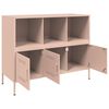 vidaXL Buffet rose 100,5x39x79 cm acier