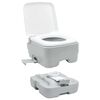 vidaXL Kit de Toilettes de Camping 2 pcs Gris et blanc