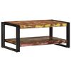 vidaXL Table basse multicolore 90x50x38 cm bois de r&eacute;cup&eacute;ration massif