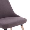 vidaXL Chaises &agrave; manger lot de 6 taupe tissu