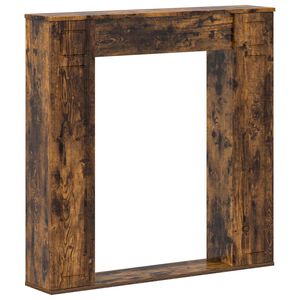vidaXL Cadre de chemin&eacute;e Ch&ecirc;ne fum&eacute; 100 x 20 x 100 cm