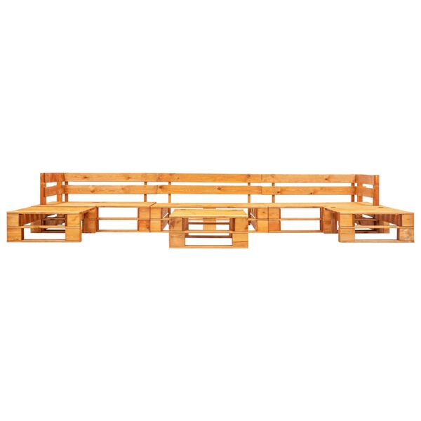 vidaXL Salon de jardin palette 6 pcs avec coussins sable bois