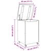 vidaXL Panier &agrave; linge et roulettes RANA 45x45x64 cm bois massif de pin