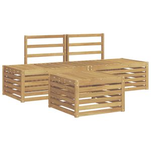 vidaXL Ensemble de canap&eacute;s d'ext&eacute;rieur 4 Pi&egrave;ce Blanc