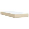vidaXL Sommier &agrave; lattes de lit avec matelas Cr&egrave;me 80x200 cm Tissu