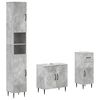 vidaXL Ensemble de meuble de salle de bain 3 pi&egrave;ces HAARLEM Gris b&eacute;ton