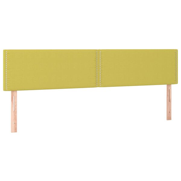 vidaXL T&ecirc;te de lit &agrave; LED Vert 160x5x78/88 cm Tissu