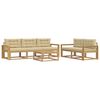 vidaXL Ensemble de canap&eacute;s d'ext&eacute;rieur 6 pc Blanc et Beige