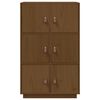 vidaXL Buffet haut Marron miel 67x40x108,5 cm Bois massif de pin