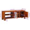 vidaXL Meuble TV multicolore 110x30x40 bois d'acacia massif