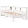 vidaXL Lit biblioth&egrave;que sans matelas blanc 90x190cm bois de pin massif