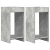 vidaXL Support de Plante 2 pi&egrave;ces Gris b&eacute;ton 30 x 30 x 60 cm