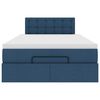 vidaXL Lit ottoman avec matelas et LED bleu 120x190 cm tissu