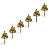 vidaXL Arbres d'all&eacute;e de No&euml;l 6 pcs avec LED blanc chaud 45 cm PVC