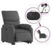 vidaXL Fauteuil inclinable &eacute;lectrique gris fonc&eacute; tissu