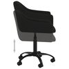 vidaXL Chaises pivotantes &agrave; manger lot de 2 Noir Velours