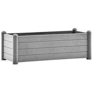 vidaXL Lit sur&eacute;lev&eacute; de jardin PP Gris pierre 100x43x35 cm