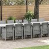 vidaXL Ensemble de salle &agrave; manger de jardin avec coussins 17 pcs