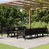 vidaXL Salon de jardin 9 pcs avec coussins Aluminium Anthracite