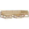 vidaXL Ensemble de canap&eacute;s d'ext&eacute;rieur 7 pc Blanc et Beige
