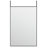vidaXL Miroir de porte Noir 40x60 cm Verre et aluminium
