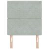 vidaXL Tête de lit LED avec tête de lit Gris clair 80 cm Polyester