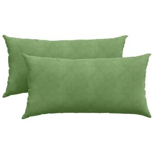 vidaXL Coussins de canap&eacute; 2 pcs Vert clair 80 x 40 cm