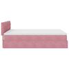 VidaXL Cadre de lit ottoman avec matelas rose 140x200 cm velours