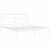 vidaXL Cadre de lit métal sans matelas et tête de lit blanc 193x203 cm