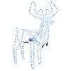 vidaXL Renne de No&euml;l avec t&ecirc;te mobile Blanc froid 76x42x87 cm