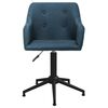 vidaXL Chaise pivotante de salle &agrave; manger Bleu Tissu