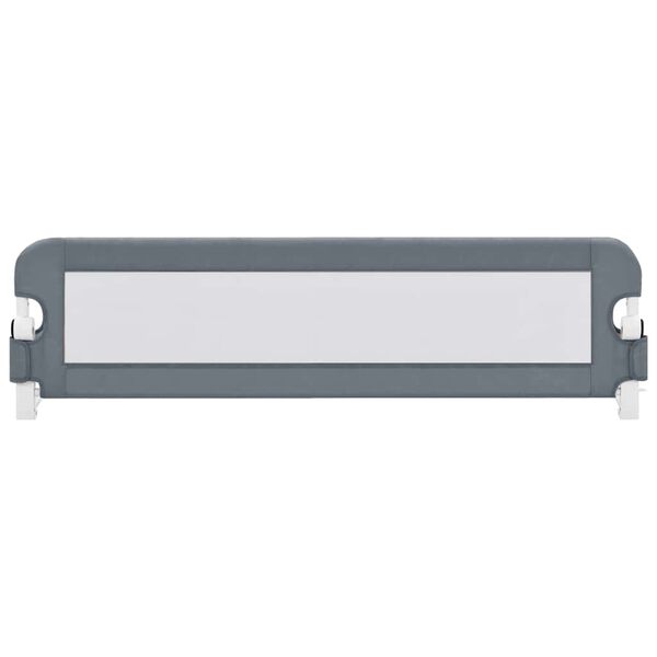 vidaXL Barrière de lit enfant Gris 150x42 cm Polyester
