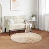 vidaXL Tapis en fausse Tafalla Beige Ø 100 cm Polyester