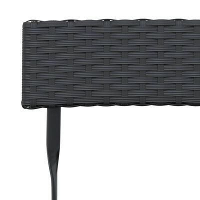 vidaXL Chaises de bistrot pliantes lot de 6 Noir Résine tressée acier