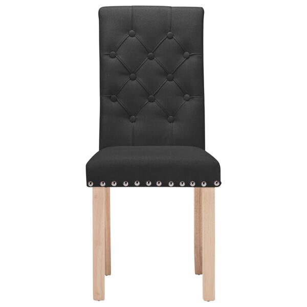 vidaXL Chaises &agrave; manger lot de 2 noir tissu