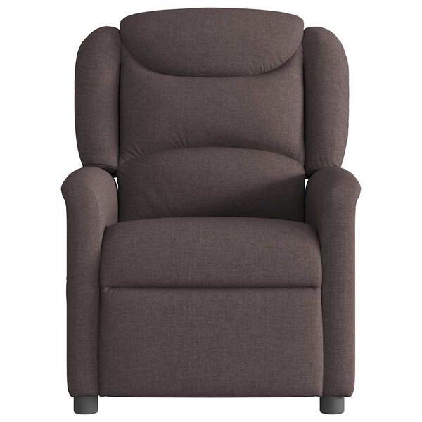 vidaXL Fauteuil de massage inclinable Marron fonc&eacute; Tissu