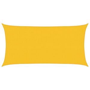 vidaXL Voile d'ombre Jaune 2 x 6 m HDPE