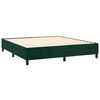 vidaXL Sommier &agrave; lattes de lit matelas et LED Vert fonc&eacute; 180x200 cm