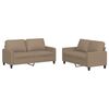 vidaXL Ensemble de canap&eacute;s 2 pcs avec coussins Cappuccino Similicuir