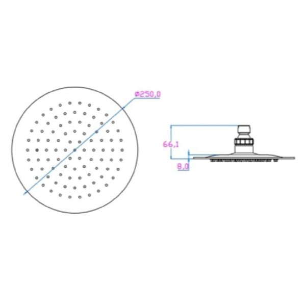 SCH&Uuml;TTE Douche de t&ecirc;te TOULOUSE acier inoxydable