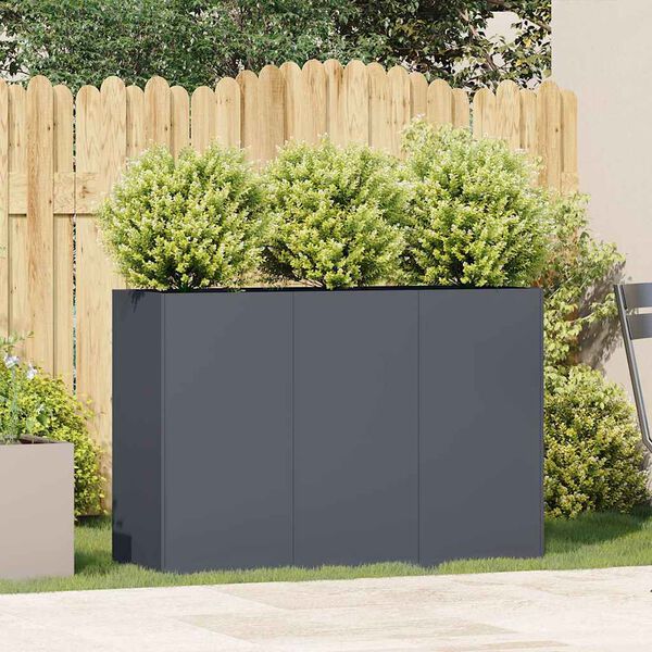 vidaXL Jardini&egrave;re anthracite 120x40x80 cm acier lamin&eacute; &agrave; froid