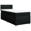 vidaXL Sommier &agrave; lattes de lit avec matelas noir 90x190 cm simple tissu